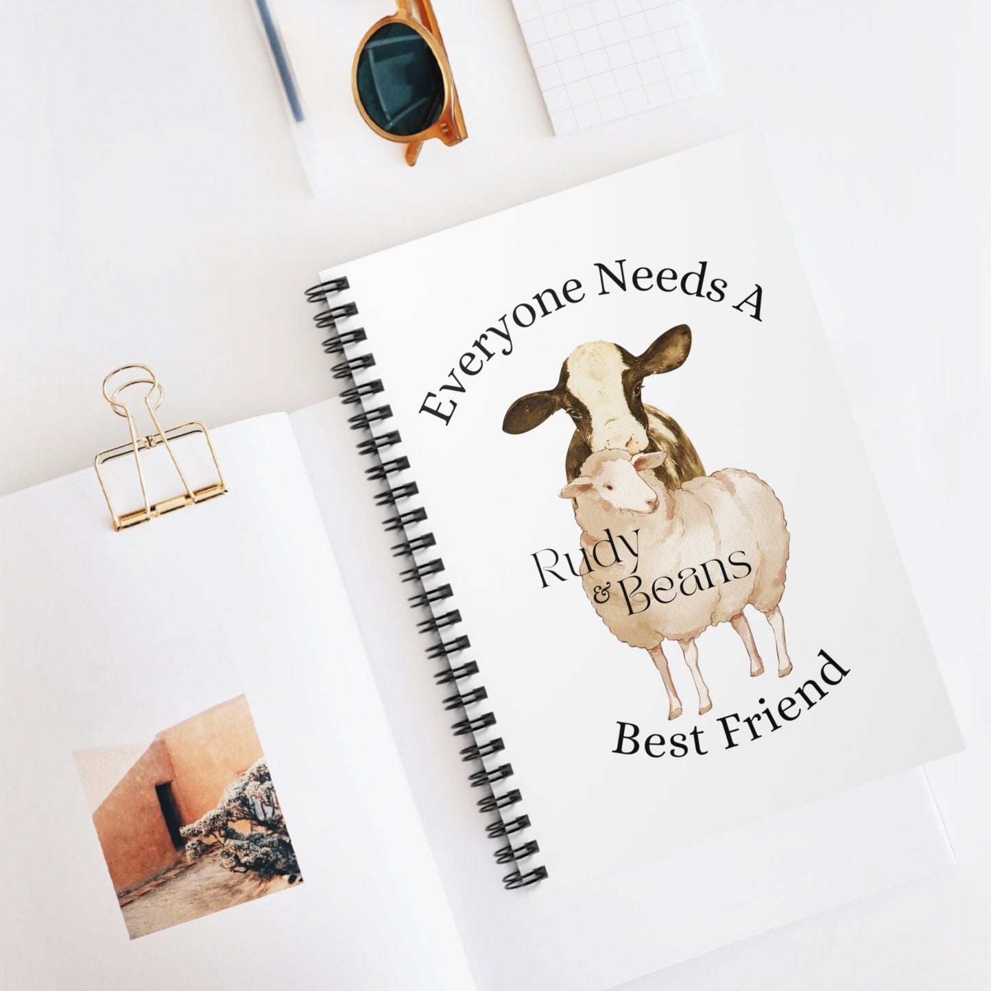 Everyone Needs A Best Friend Rudy & Beans Spiral Notebook - Ruled Line