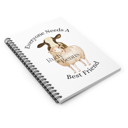 Everyone Needs A Best Friend Rudy & Beans Spiral Notebook - Ruled Line
